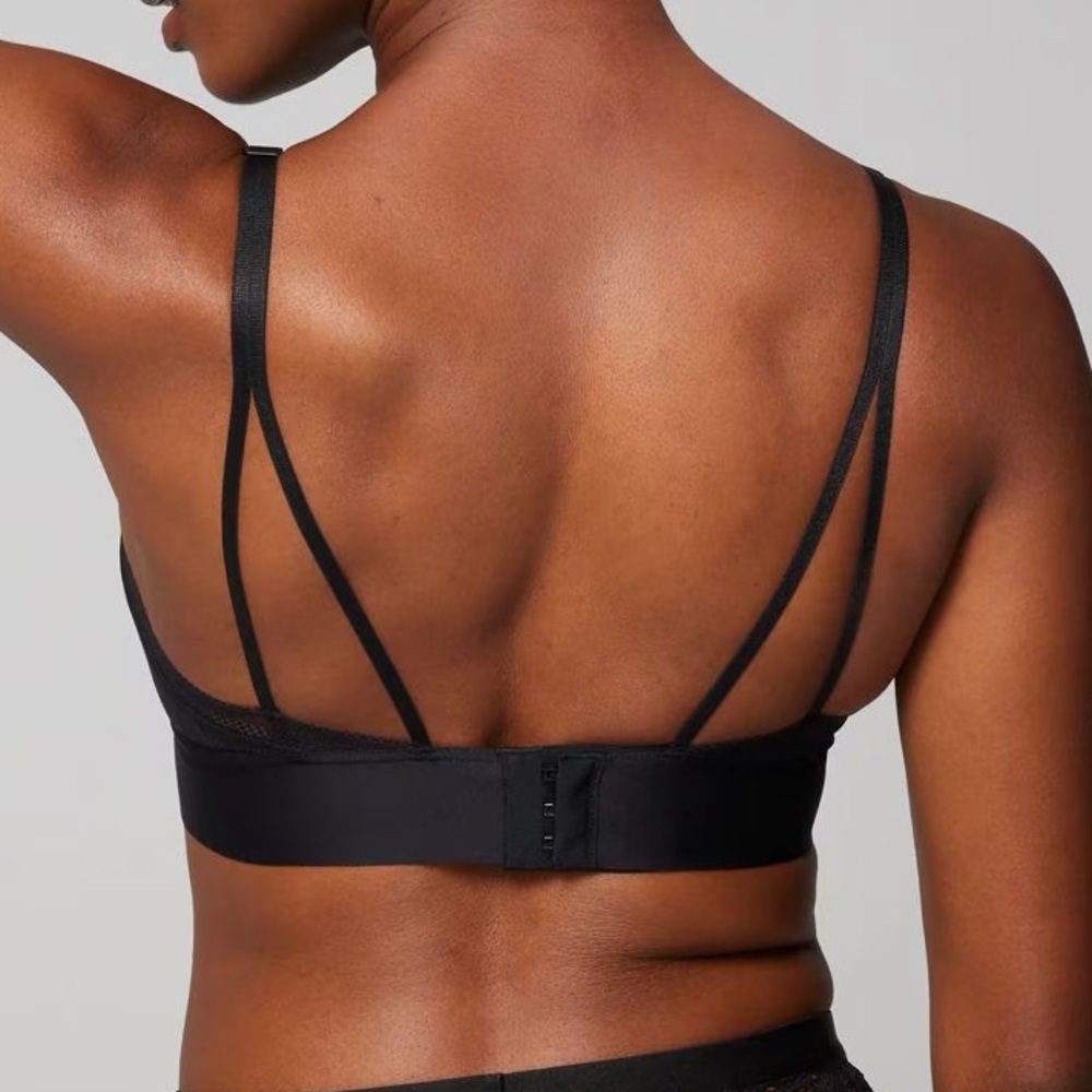 {Soma} Triangle Bralette with Lace in Black - Womens Small - NWT - Picture 3 of 13